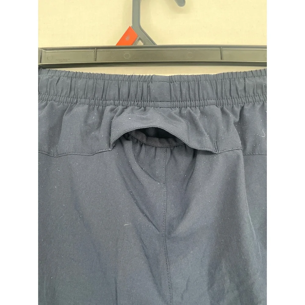 Asics Running Shorts Mens Large Reflective Stripes Navy Blue 2782